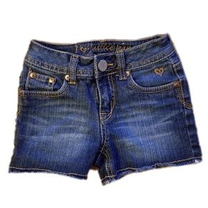 Girls size 8S Justice simply low jean shorts